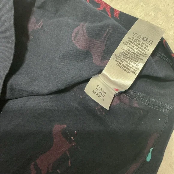 HATLEY Tinsel Pink Glitter Horses Horse long-sleeve Blue cotton dress Girls 4 - Picture 6 of 6